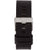 Men’s Leather Band - Black Band, Silver Buckle 24MM