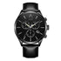 "NEW YORK" MEN`S LEATHER BAND CHRONOGRAPH WATCH