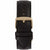 Men’s Leather Band - Black Band, Gold Buckle 22MM