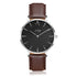 "ATHENS" MEN`S LEATHER BAND WATCH