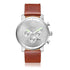"ALGIERS" MEN`S LEATHER BAND CHRONOGRAPH WATCH